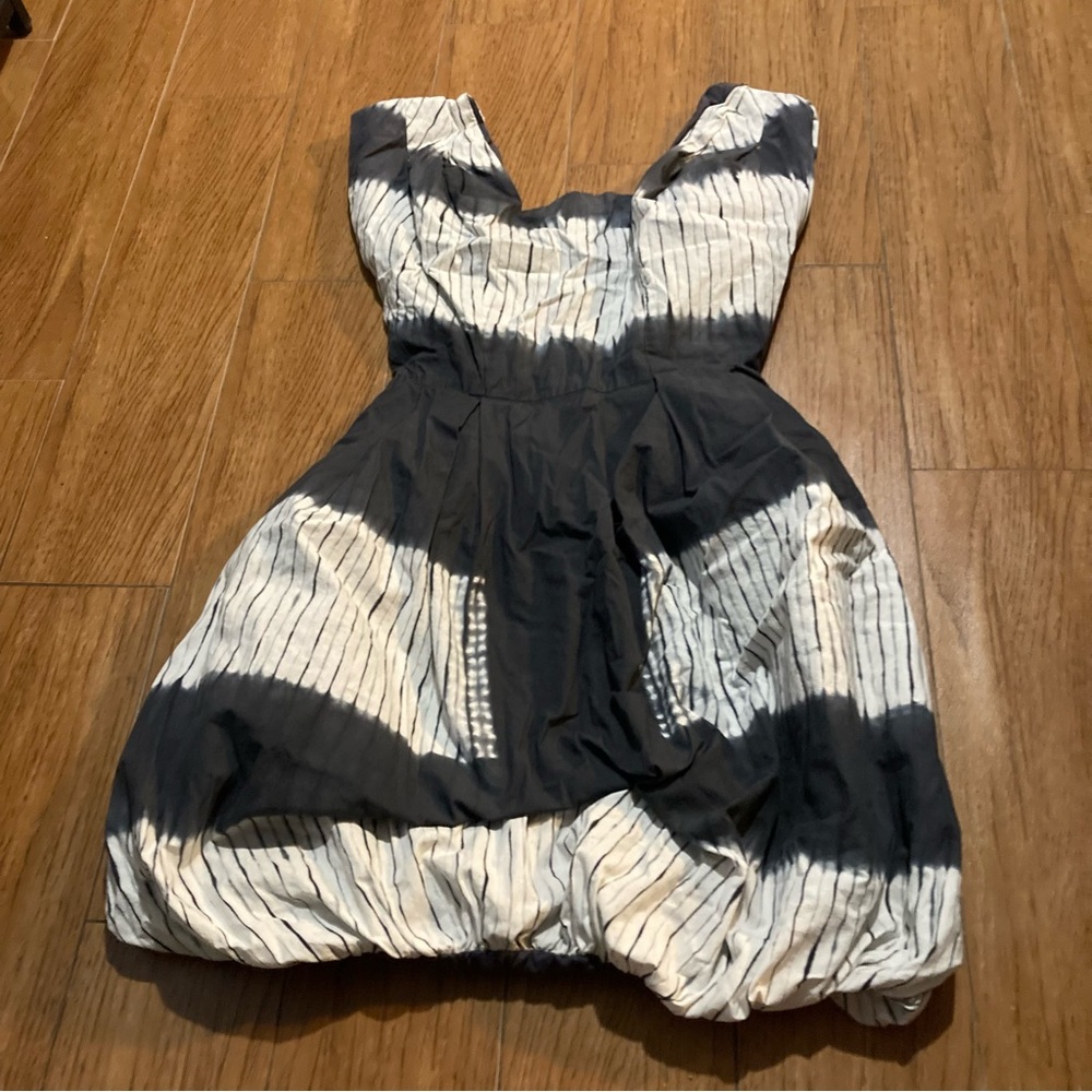 Calypso St. Barth 100% Cotton Tie Dye Bubble Hem Dress Beachy Preppy